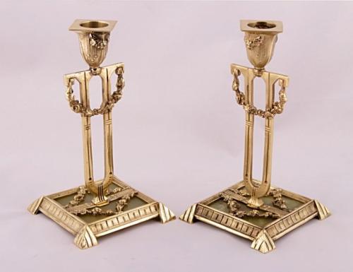 Pair of Candlesticks - brass - 1910