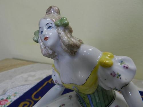 Porcelain Dancer Figurine - white porcelain - 1920