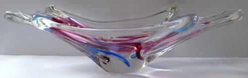 Bowl of blown glass - Max Verboeket, Kristalunie 