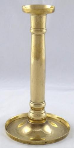 Taller brass candlestick with round bowl Taller brass candlestick with round bowl