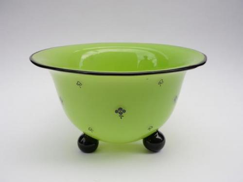 Glass Bowl - two-layer glass, flashed glass - Loetz Klášterský Mlýn, Dagobert Peche - 1918 Glass Bowl - two-layer glass, flashed glass - Loetz Klášterský Mlýn, Dagobert Peche - 1918