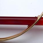 Gold brooch with carnelian and diamonds Gold brooch with carnelian and diamonds