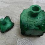Flacon - Malachite - Ingrid, Curt Schlevogt, Bohemia - 1930 Flacon - Malachite - Ingrid, Curt Schlevogt, Bohemia - 1930