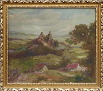 Painting - cardboard - F. Váň - 1930 Painting - cardboard - F. Váň - 1930