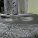 Porcelain Tray - white porcelain, cobalt - 1930 Porcelain Tray - white porcelain, cobalt - 1930