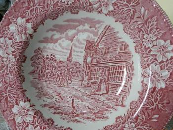 Plate - white porcelain - Staffordshire England - 1960 Plate - white porcelain - Staffordshire England - 1960