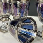Set of stemmed glasses – 6 pcs / Nový Bor, 1960 Set of stemmed glasses – 6 pcs / Nový Bor, 1960