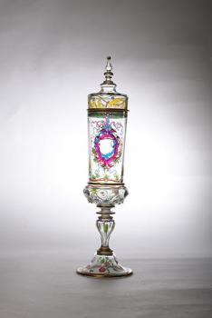 Glass Tankards - enamel, glass - 1899 Glass Tankards - enamel, glass - 1899