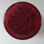 Glass, on low stem, with ruby staining Glass, on low stem, with ruby staining