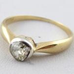 Gold ring with brilliant cut diamond 0,35 ct Gold ring with brilliant cut diamond 0,35 ct