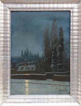 Painting - cardboard - Tomáš Šrámek  - 1920 Painting - cardboard - Tomáš Šrámek  - 1920