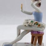 Sitting ballerina with mirror - Royal Dux Sitting ballerina with mirror - Royal Dux