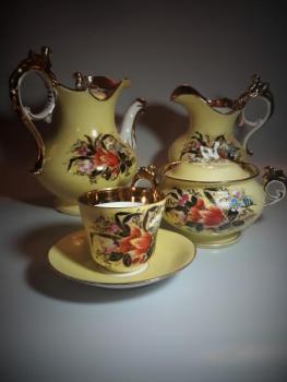 Coffee Set - painted porcelain - 1850 Coffee Set - painted porcelain - 1850
