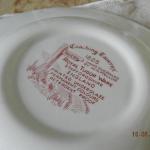 Plate - white porcelain - Staffordshire England - 1960 Plate - white porcelain - Staffordshire England - 1960