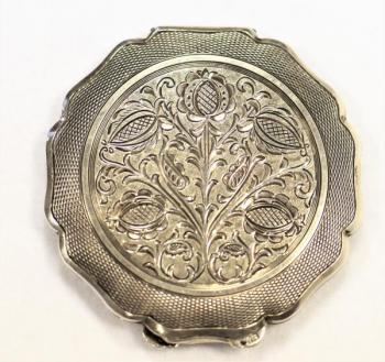 Silver Powder Box - silver - 1940 Silver Powder Box - silver - 1940