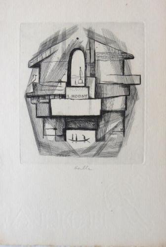 Jan Halla - Ex libris L. Hodny  Jan Halla - Ex libris L. Hodny