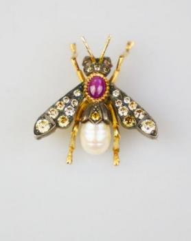 Brooch - silver, gold - 2000 Brooch - silver, gold - 2000