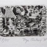 Olga Cechova - PF 1976, Ex libris, Invitation Olga Cechova - PF 1976, Ex libris, Invitation