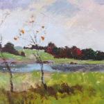 Lada Ehrlich - Landscape with a pair of rowan tree Lada Ehrlich - Landscape with a pair of rowan tree