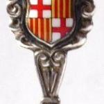 Silver bell with the emblem of the city of Barcelo Silver bell with the emblem of the city of Barcelo