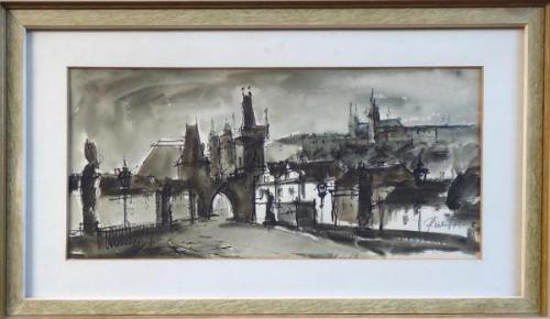 Rubes - On the Charles Bridge overlooking Hradcany Rubes - On the Charles Bridge overlooking Hradcany