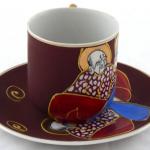 Cup with portrait and lithophane with Geisha Cup with portrait and lithophane with Geisha