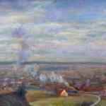 Jaro Svoboda - Harvesting potatoes with a view of  Jaro Svoboda - Harvesting potatoes with a view of