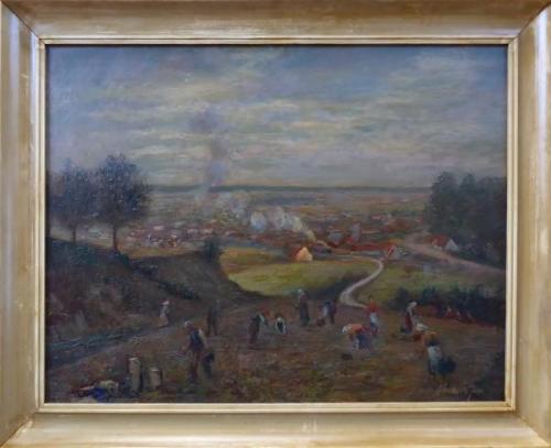 Jaro Svoboda - Harvesting potatoes with a view of  Jaro Svoboda - Harvesting potatoes with a view of