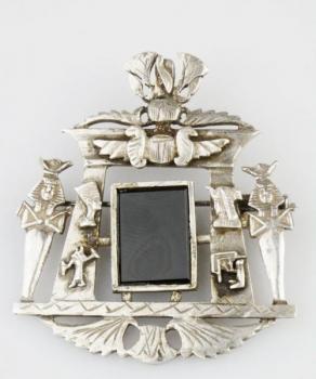 Pendant - onyx, silver - 1930 Pendant - onyx, silver - 1930