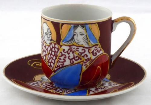 Cup with portrait and lithophane with Geisha Cup with portrait and lithophane with Geisha