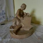 Ceramic Figurine - Woman - burnt clay - 1943 Ceramic Figurine - Woman - burnt clay - 1943