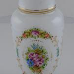 Vase made of clear, milky and painted glass Vase made of clear, milky and painted glass
