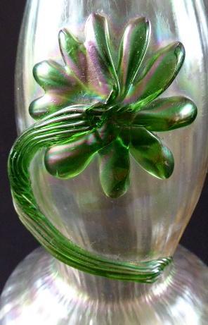 Art Nouveau vase with green flower -Wilhelm Kralik Art Nouveau vase with green flower -Wilhelm Kralik