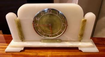 Clock - nickel, onyx - 1925 Clock - nickel, onyx - 1925