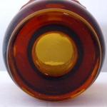 Vase of amber glass, painted gold and silver roses Vase of amber glass, painted gold and silver roses