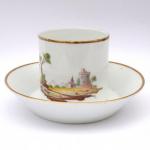 Cup and Saucer - painted porcelain - Niderviller, Francie - 1815 Cup and Saucer - painted porcelain - Niderviller, Francie - 1815