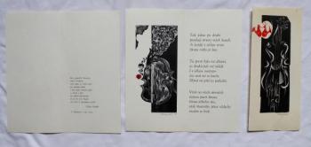 Anna Grmelova, Vaclav Krupka - Two woodcuts, Poems Anna Grmelova, Vaclav Krupka - Two woodcuts, Poems