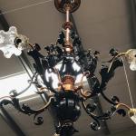 Five Light Chandelier - metal, copper - 1900 Five Light Chandelier - metal, copper - 1900
