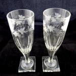Paired glasses with vine stems Paired glasses with vine stems