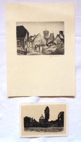 Jaroslav Svab - Dresden, Aisle with a tower  Jaroslav Svab - Dresden, Aisle with a tower