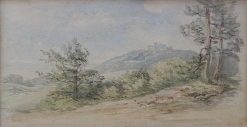 Bedrich Havranek - Landscape with castle in the ba Bedrich Havranek - Landscape with castle in the ba