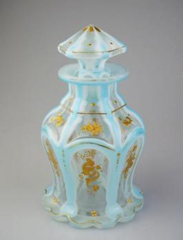 Flacon - cut glass, layered glass - 1845 Flacon - cut glass, layered glass - 1845