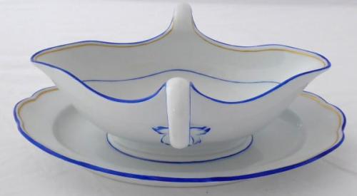 Sauce bowl, gold and blue line - Meissen Sauce bowl, gold and blue line - Meissen