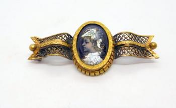 Brooch - nickel - 1900 Brooch - nickel - 1900