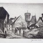 Jaroslav Svab - Dresden, Aisle with a tower  Jaroslav Svab - Dresden, Aisle with a tower