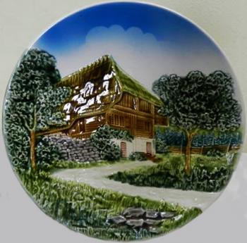 Plate - white porcelain - 1970 Plate - white porcelain - 1970