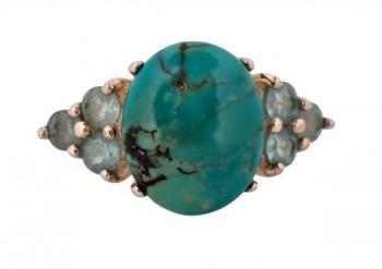 Silver Ring - silver, turquoise - 1970 Silver Ring - silver, turquoise - 1970