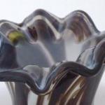 Vase with milk and brown glass Vase with milk and brown glass