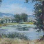 On the dam of the pond On the dam of the pond