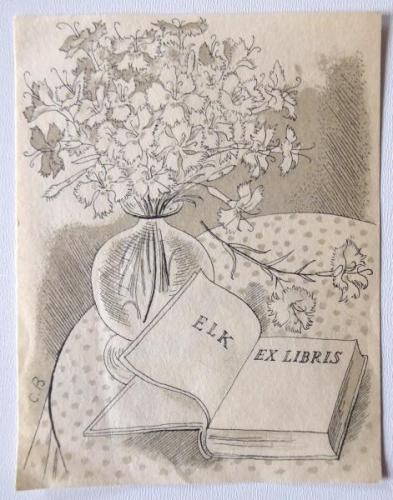 Cyril Bouda - Still life with a book and flowers Cyril Bouda - Still life with a book and flowers